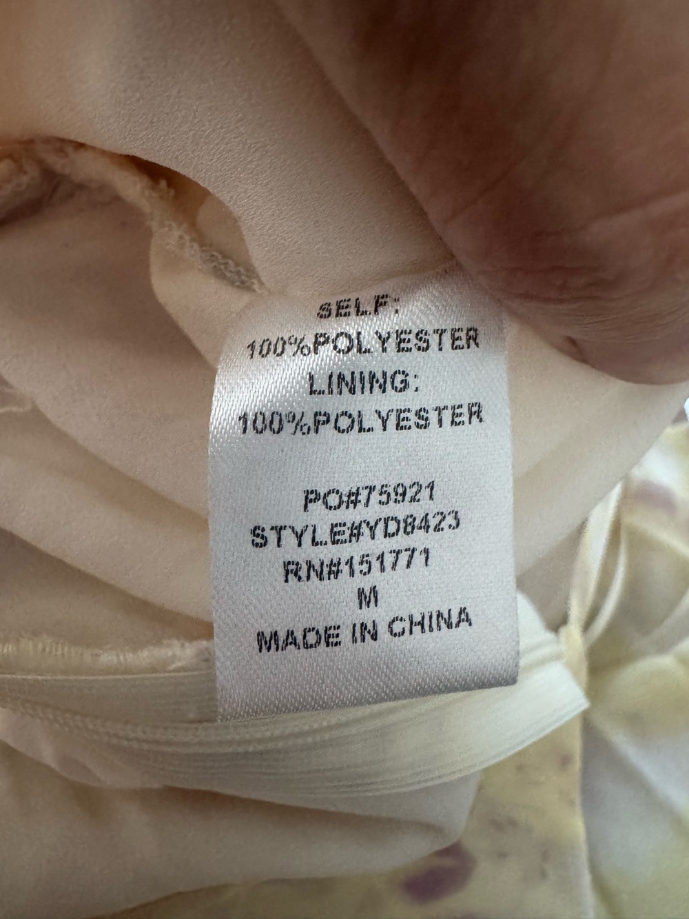 Gilli Yellow and Brown Tie-Dye Pleated Midi Dress - Picture 4 of 4